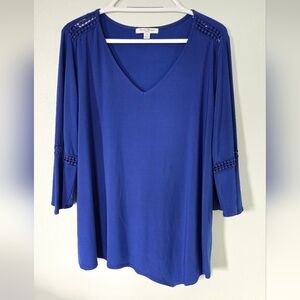 Studio Works Blue Bell Sleeve Shirt Size 2X